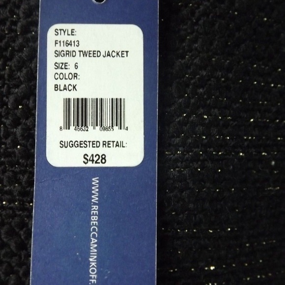 REBECCA MINKOFF Couture Tweed Jacket Size 6 $428 - Picture 3 of 8